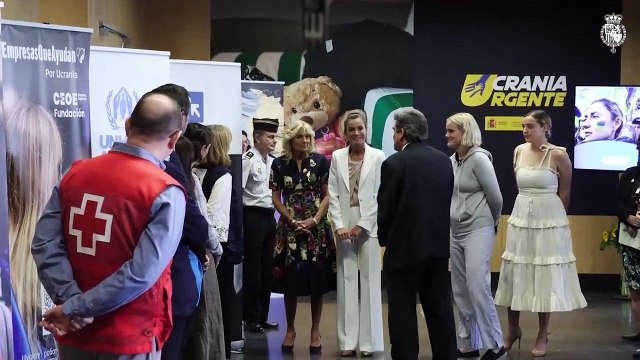 Doña Letizia y Jill Biden muestran juntas su solidaridad con el pueblo ucraniano