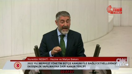 Meclis'te ek bütçe görüşmeleri... Bakan Nebati'den önemli açıklamalar