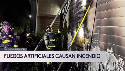 Fuegos artificiales causan incendio