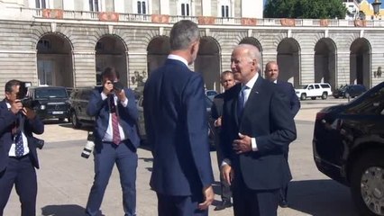Felipe VI recibe a Biden en el Palacio Real