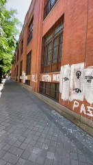 Pintadas contra la OTAN en la Escuela de Guerra