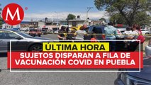 Reportan balacera en centro de vacunación contra covid para menores en Puebla
