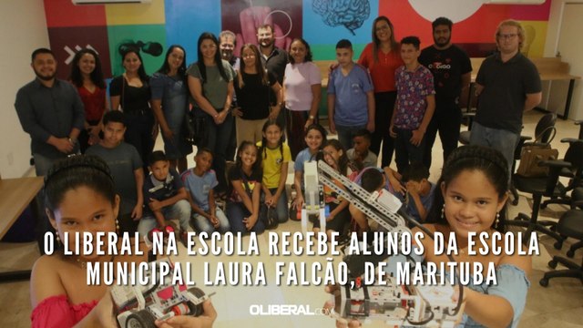 O Liberal na Escola recebe alunos da Escola Municipal Laura Falcão, de Marituba