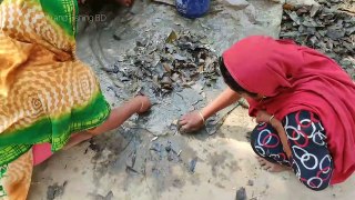 Amazing Village Fishing Traditional Village People Excellent Search  Catching Fish By Hand in mud