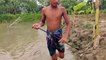 Wow Really Amazing Fishing Video Excellent Search  Catching Big Fish By Hand In River Dry Place
