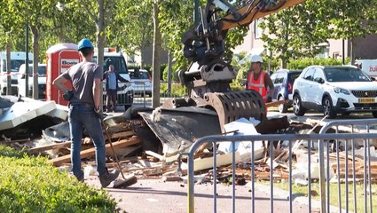 Cleaning up in Netherlands after rare tornado