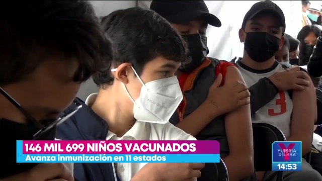 Vacunación contra Covid; ya son casi 147 mil niños de entre 5 y 11 años vacunados