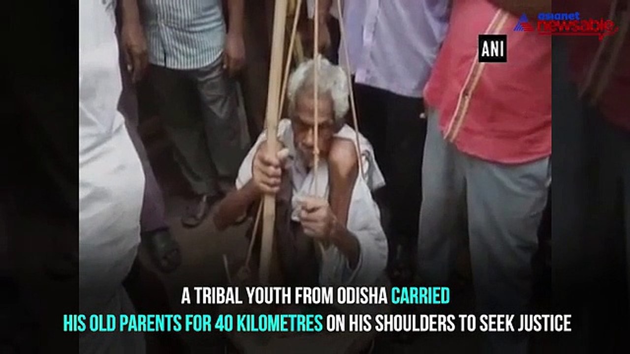 Watch: Man carries his parents on shoulders for 40 kilometers  to seek justice