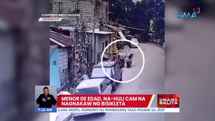 Menor de edad, na-huli cam na nagnanakaw ng bisekleta | UB