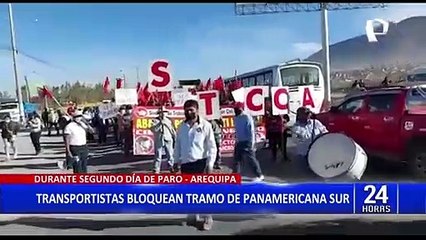 Día 2 del paro: bloquean kilómetro 48 de la Panamericana Sur