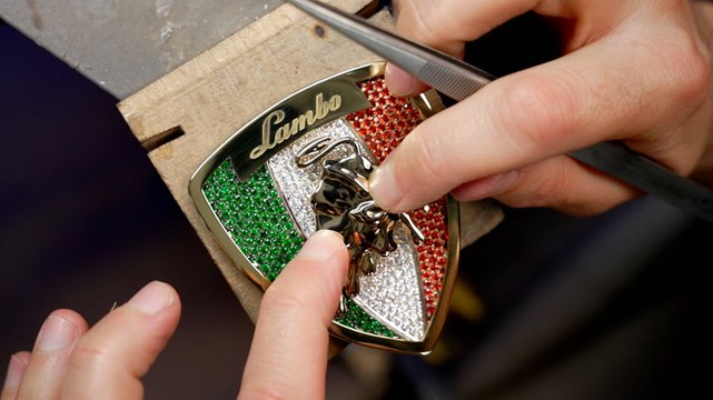 How to build a diamond-encrusted Lamborghini badge