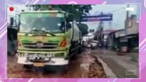 Viral Pengendara Mobil Lewati Jalan Cor Masih Basah