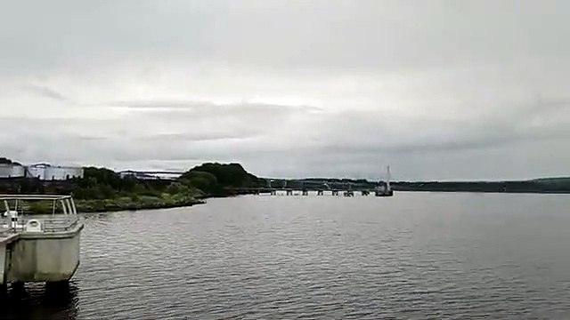 Foyle Bridge viewed from the River Foyle in Derry