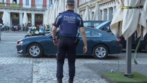 La Plaza Mayor de Madrid se convierte en el parking de la OTAN