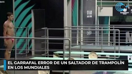 El garrafal error de un saltador de trampolín en los Mundiales