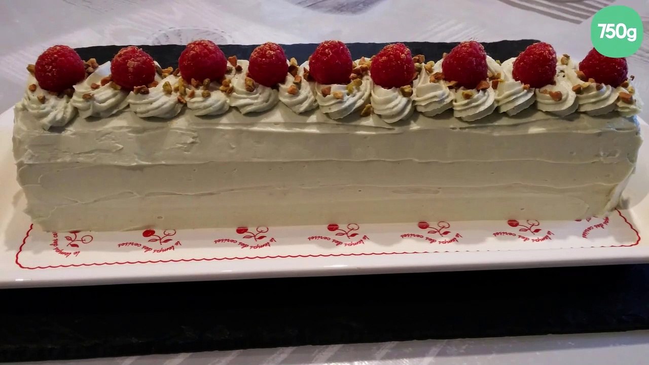 Bûche mascarpone framboises