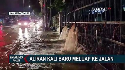 Aliran Kali Baru Meluap ke Jalan, Aktivitas Warga Terganggu