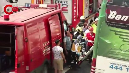TEM'de büyük kaza, 11 araç birbirine girdi