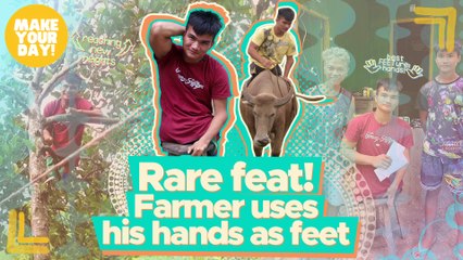 Farmer uses his hands as feet | Make Your Day