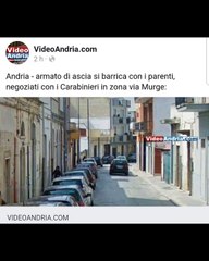 Andria: si barrica in casa armato di ascia - i dettagli su www.videoandria.com