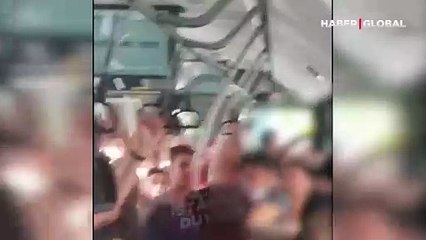 Taciz iddiasına otobüste linç girişimi kamerada