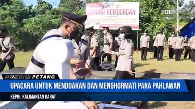 Wakapolda Kepri Pimpin Upacara Ziarah Taman Makam Pahlawan Dalam Rangka Hari Bhayangkara Ke-76 Tahun 2022