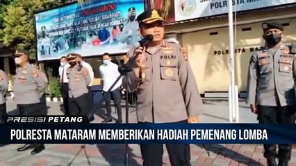 Kapolresta Mataram Pimpin Upacara Penyerahan Hadiah Pertandingan Hari Bhayangkara ke 76 Tahun 2022