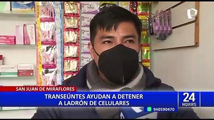 SJM: vecinos detienen a delincuente que le robó el celular a un escolar