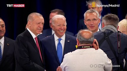 Cumhurbaşkanı Erdoğan, NATO Zirvesi'nde aile fotoğrafına katıldı