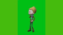 phone call animation green screen cartoon boy character video