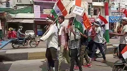 अग्निपथ के विरोध में सत्याग्रह तिरंगा निकाली रैली