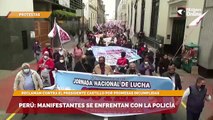 Perú: manifestantes se enfrentan con la policía