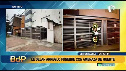 Jesús María: Desconocidos dejan arreglo fúnebre en vivienda