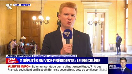 Adrien Quatennens: "Dans ce Parlement, il y a clairement un accord entre Renaissance, le RN et LR"