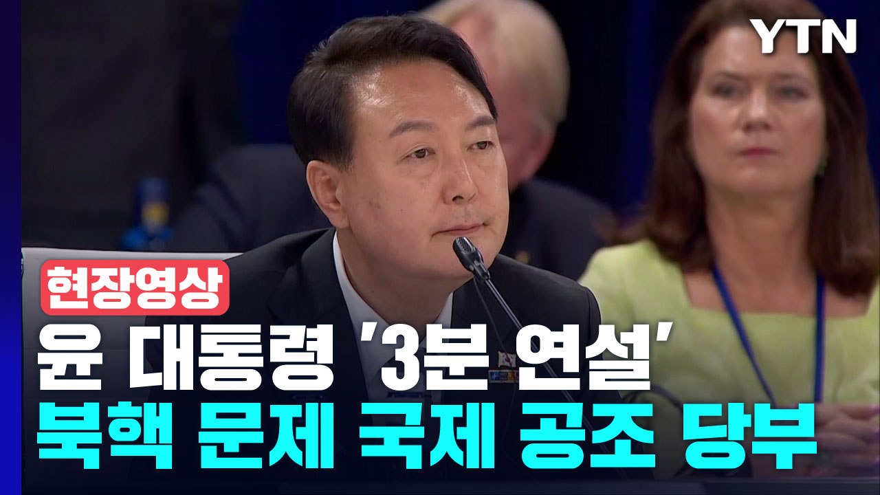 [현장영상+] 나토 동맹국-파트너국 정상회의 열려...尹 '3분 연설' 예정 / YTN