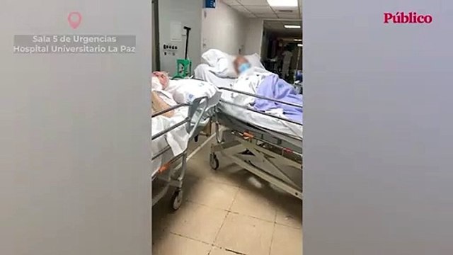 Imágenes que revelan la saturación del Hospital de La Paz: 33 pacientes para 13 camas