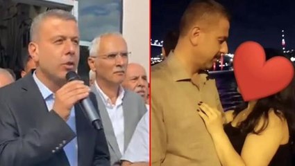 Yasak aşkını kabul eden AK Partili başkan istifasını açıklarken, kalabalıktan yükselen sesler dikkat çekti