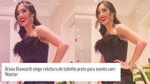 Bruna Biancardi ousa com vestido preto nada básico em hotel de luxo no Rio. Detalhes do look!