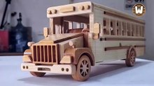 SCHOOL BUS DIY WOODEN CARVING