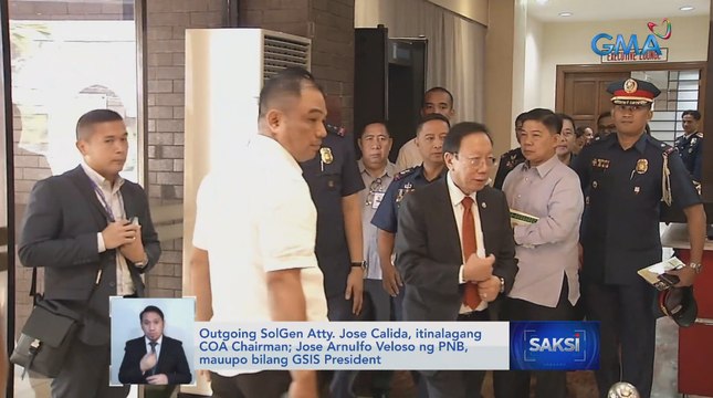 Outgoing SolGen Jose Calida, itinalagang COA Chairman; Jose Arnulfo Veloso ng PNB, mauupo bilang GSIS President | Saksi