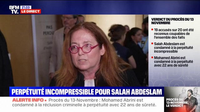 Me Catherine Szwarc: Pour les victimes, ce qui compte c'est que l'ensemble des scènes de crime ont été considérées comme une unique scène de crime