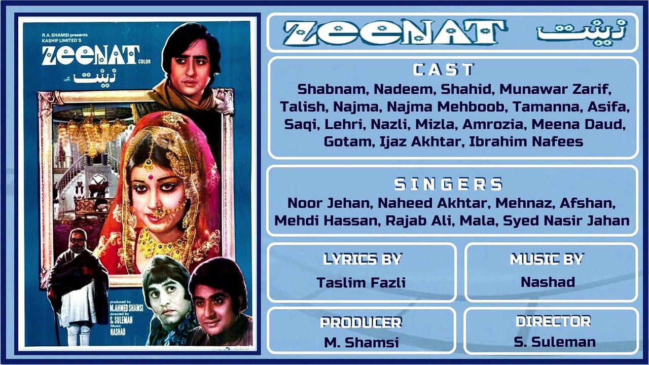 Kalyon se hay pyari phoolon se haseen hai - Mehdi Hassan - Film Zeenat
