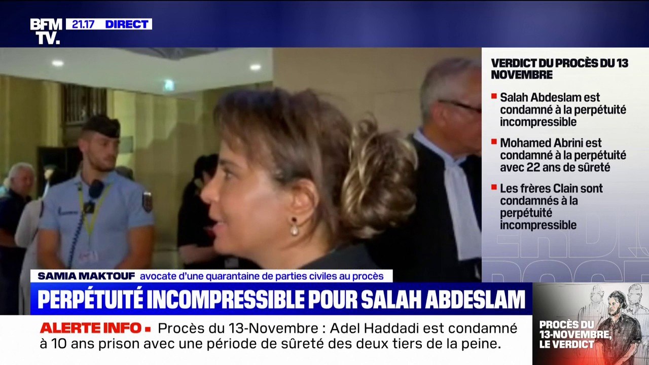 Procès du 13-Novembre: pour Me Samia Maktouf, avocate des parties civiles, "c'est un verdict juste, mesuré et courageux"