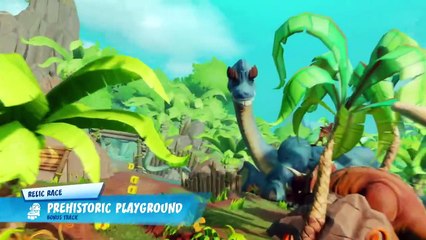 Prehistoric Playground Sapphire Relic Race Gameplay - Crash Team Racing Nitro-Fueled