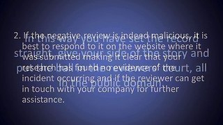 How to handle malicious online reviews?