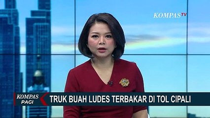 Truk Buah Terbakar di Tol Cipali KM 81, Api Berasal dari Tangki Bensin