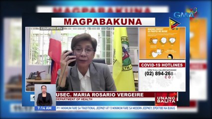 DOH: Dapat may booster shot ang mga dadalo sa mga aktibidad ngayong araw | UB