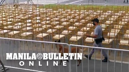 K9 units check the vicinity of the National Museum