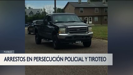 Arrestos en persecución policial y tiroteo