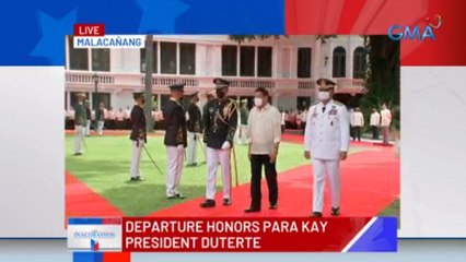 Departure honors para kay outgoing President Rodrigo Duterte